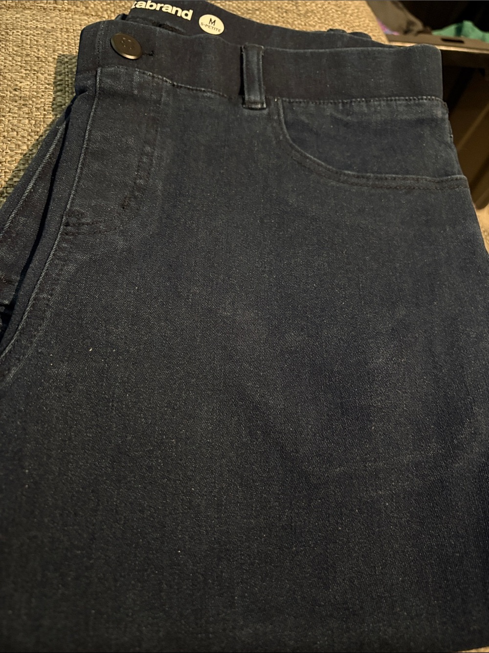 BetaBrand Dark Blue denim 4 pocket yoga pants 27”inseam